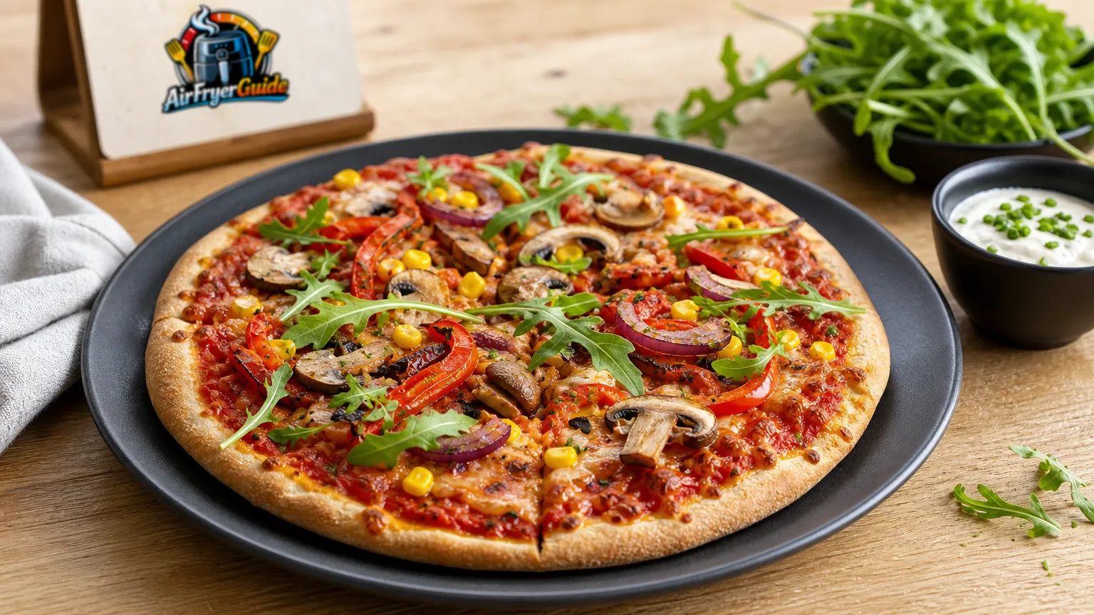 Vegane Pizza im Airfryer