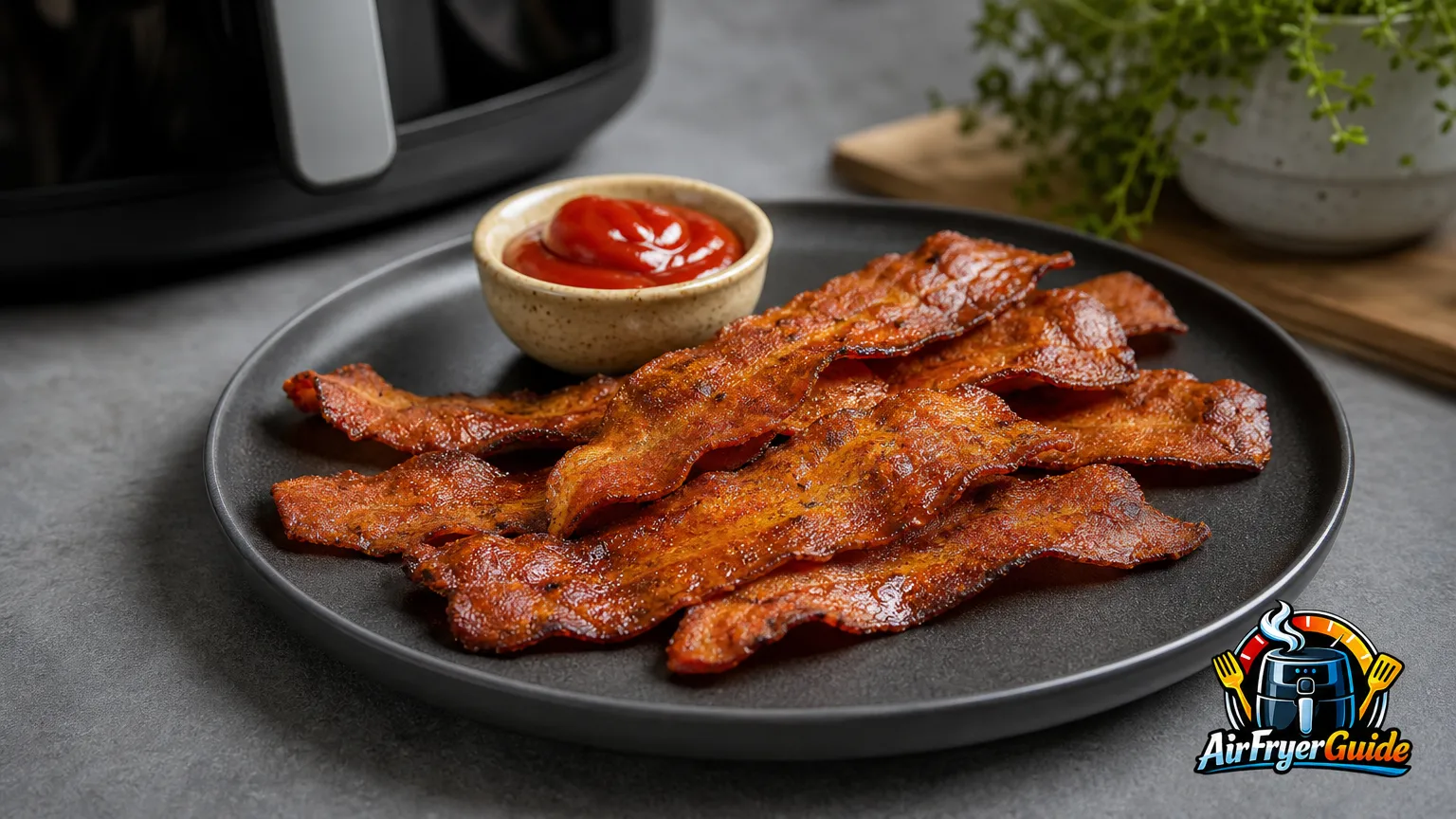 Veganer Bacon im Airfryer