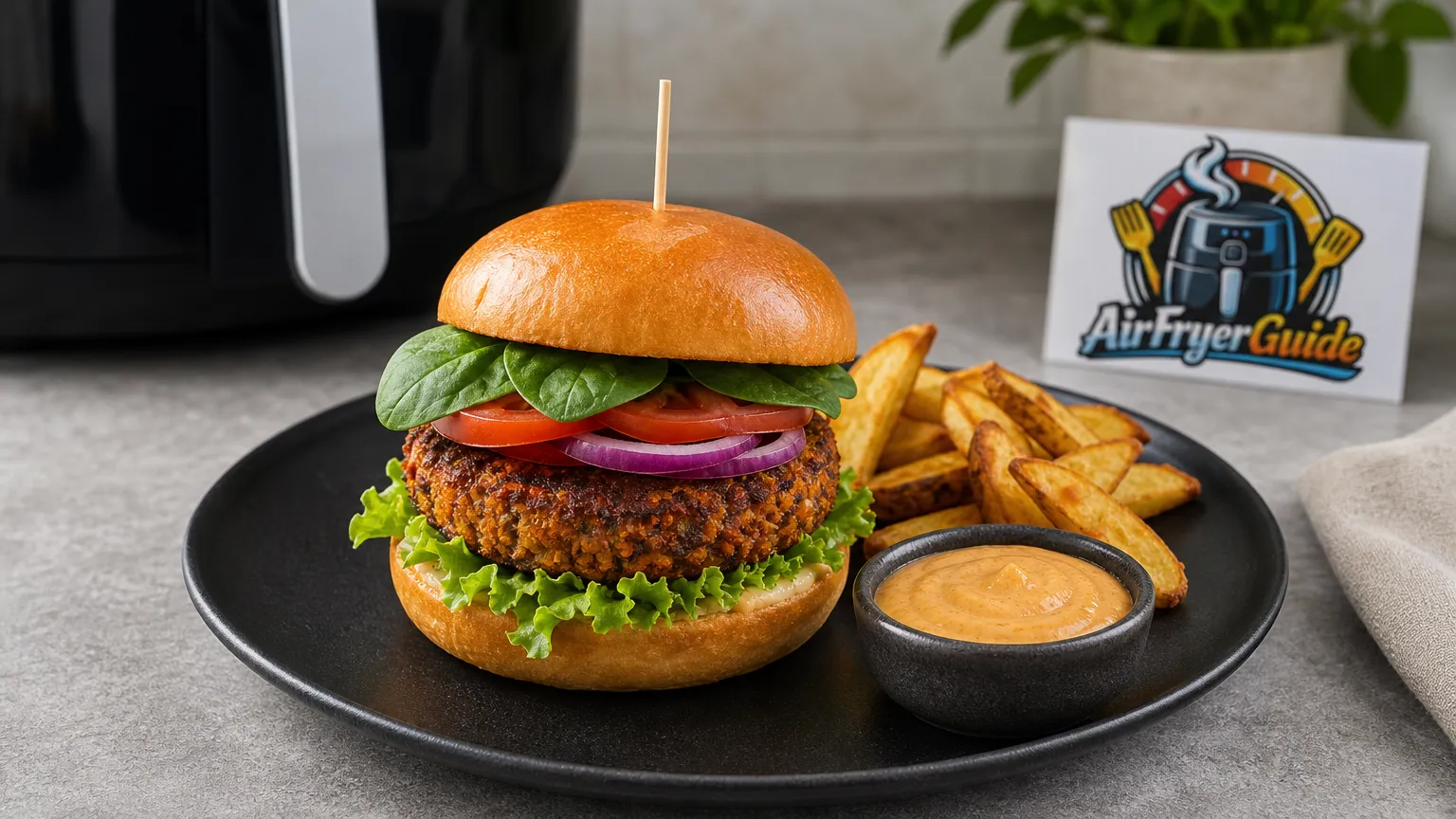 Veganer Burger (TK) im Airfryer