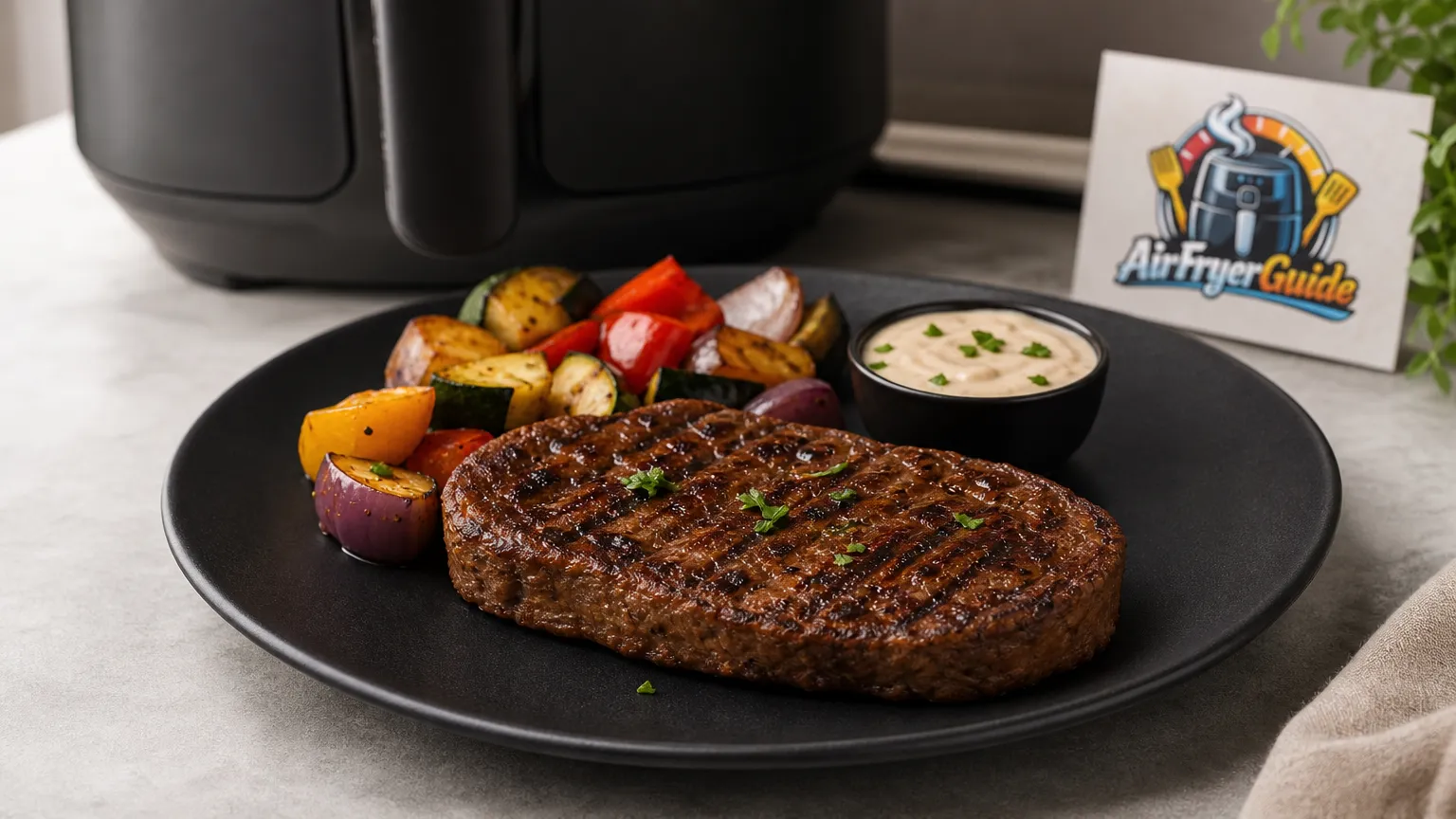 Veganes Steak (TK) im Airfryer