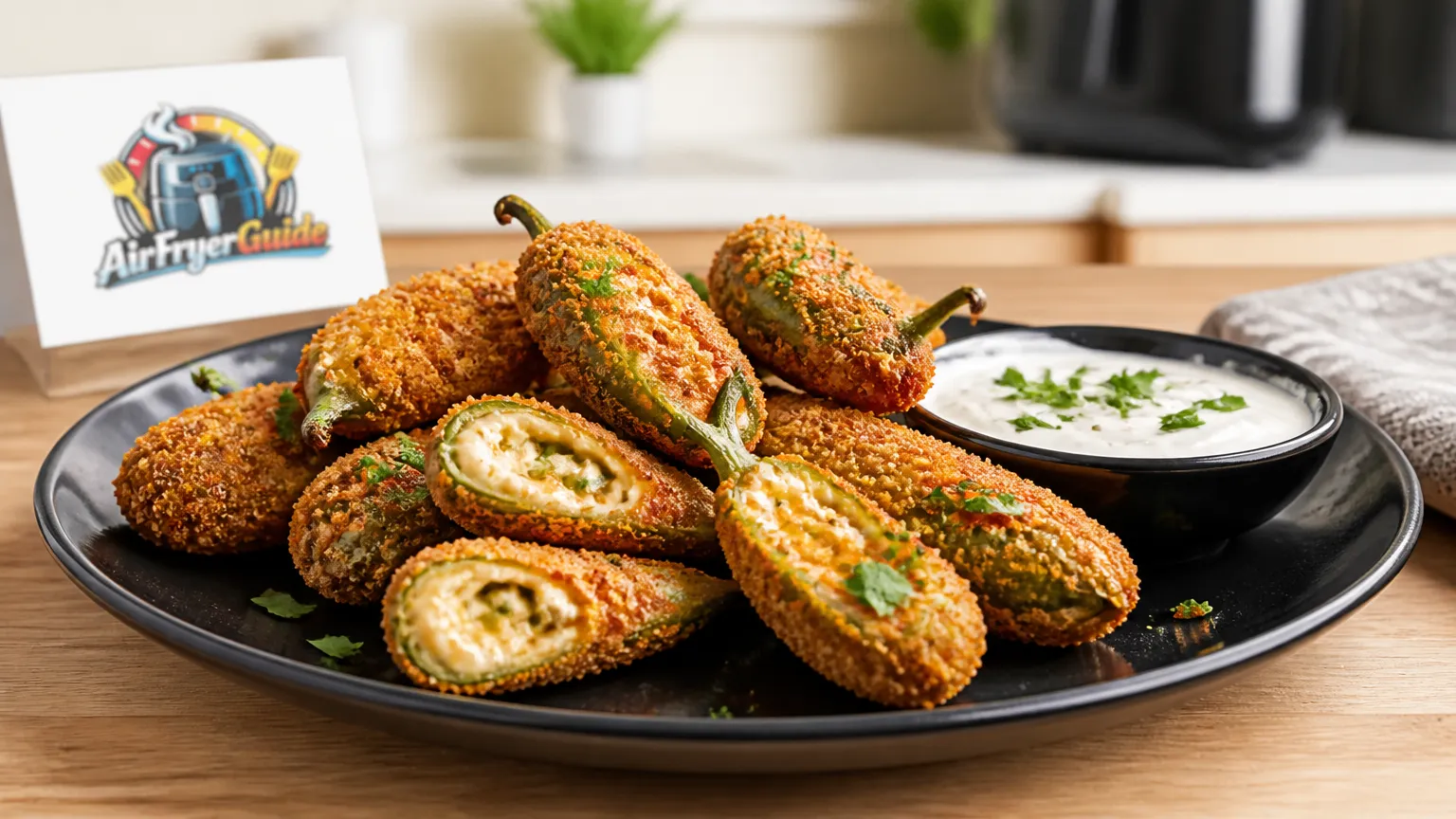 Vegetarische Jalapeño Poppers im Airfryer