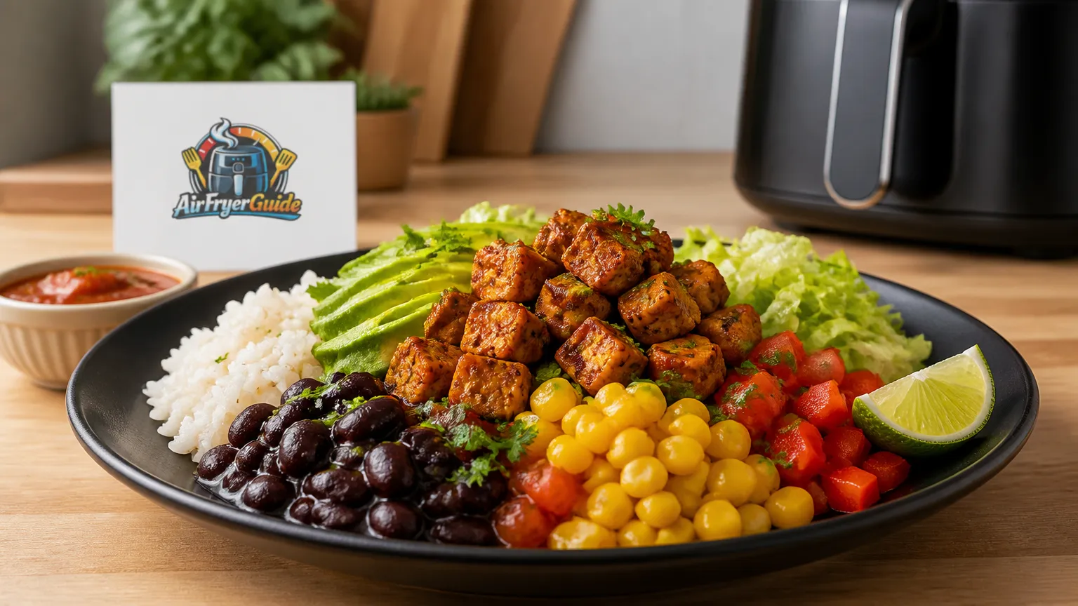 Veggie Burrito Bowl im Airfryer
