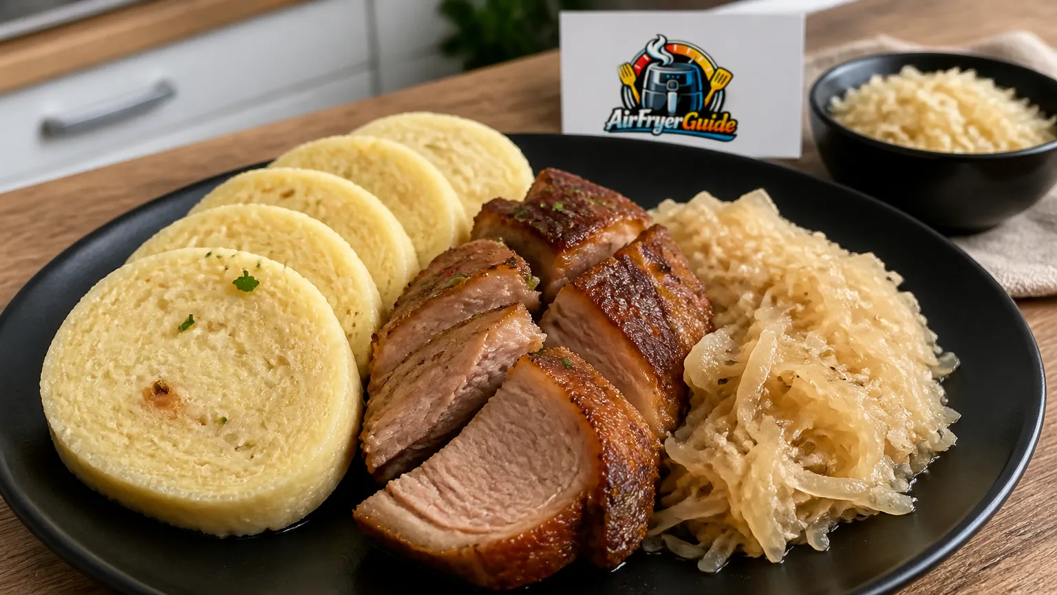 Vepřo Knedlo Zelo aufwärmen im Airfryer