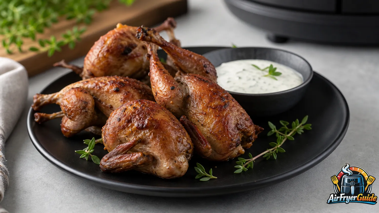 Wachteln im Airfryer