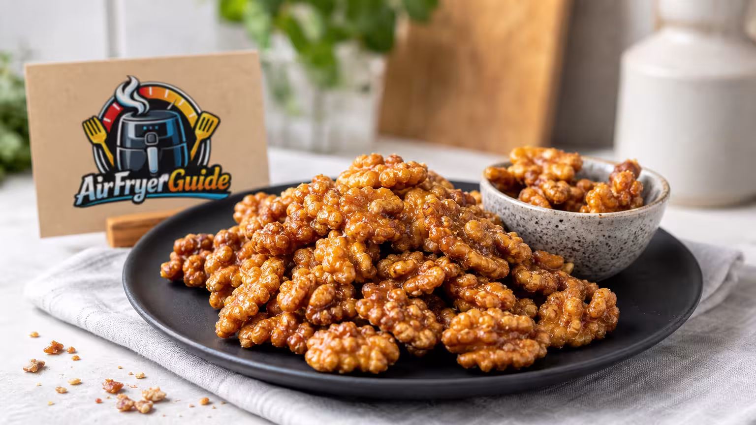 Walnüsse karamellisieren im Airfryer