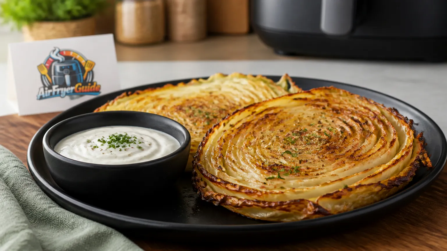 Weißkohlsteaks im Airfryer