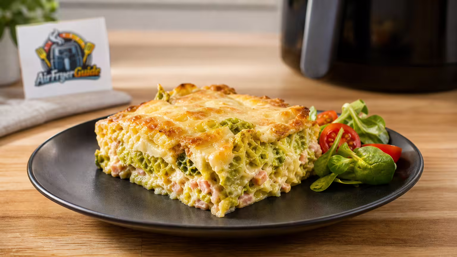 Wirsingauflauf im Airfryer - Serviervorschlag