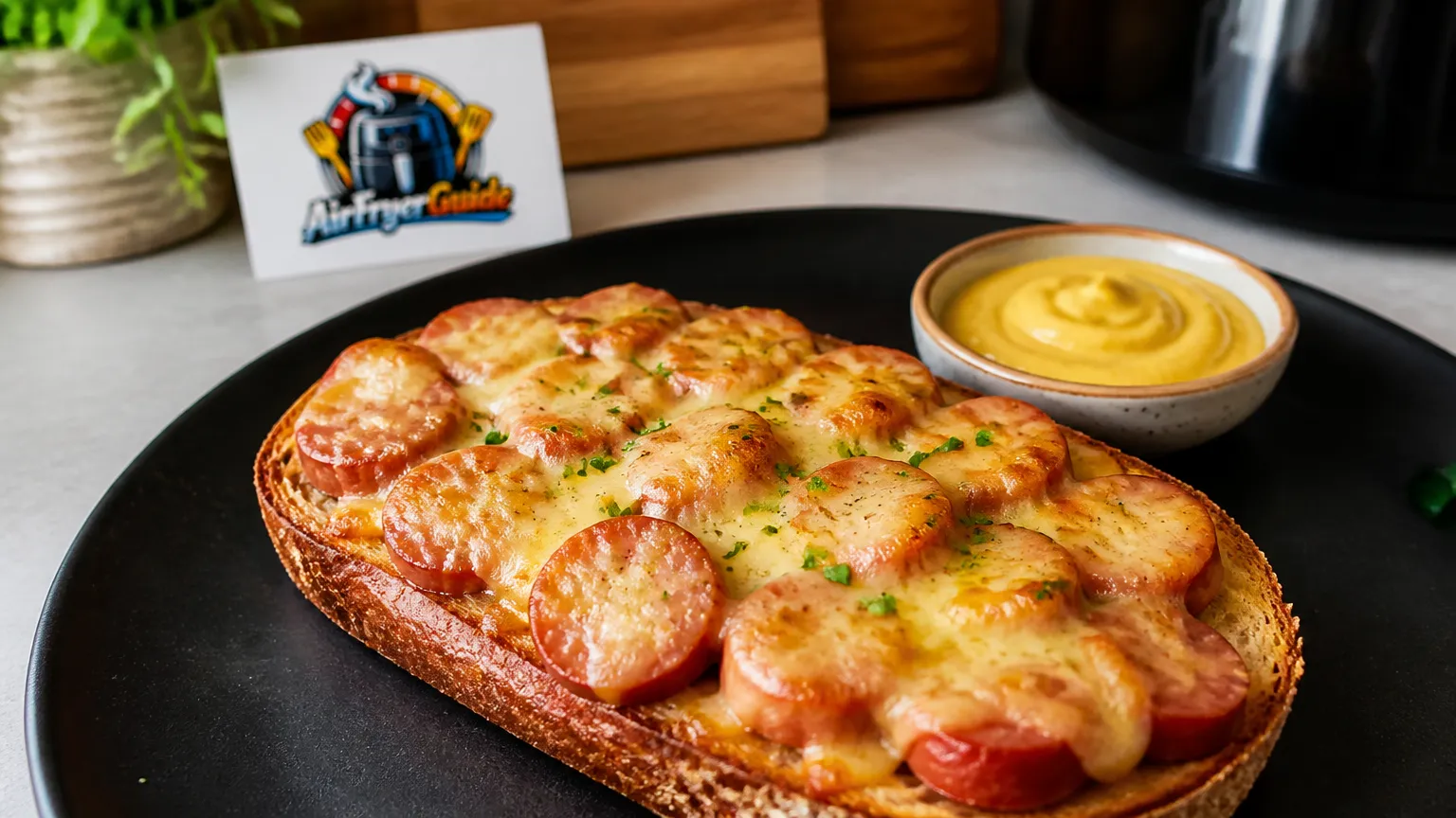 Wurstbrot überbacken im Airfryer