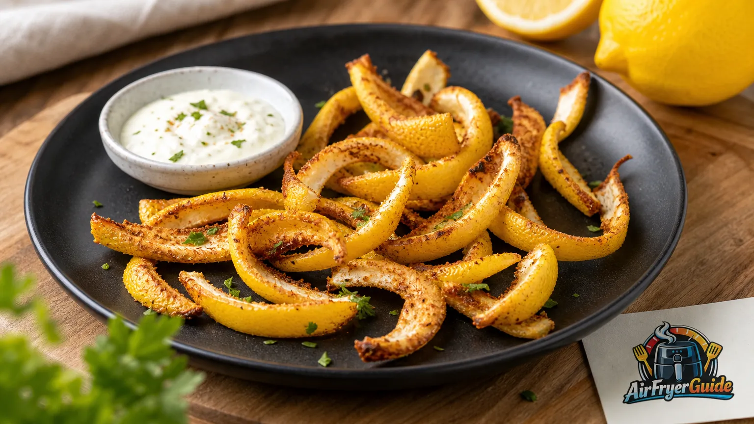 Zitronenschalen im Airfryer