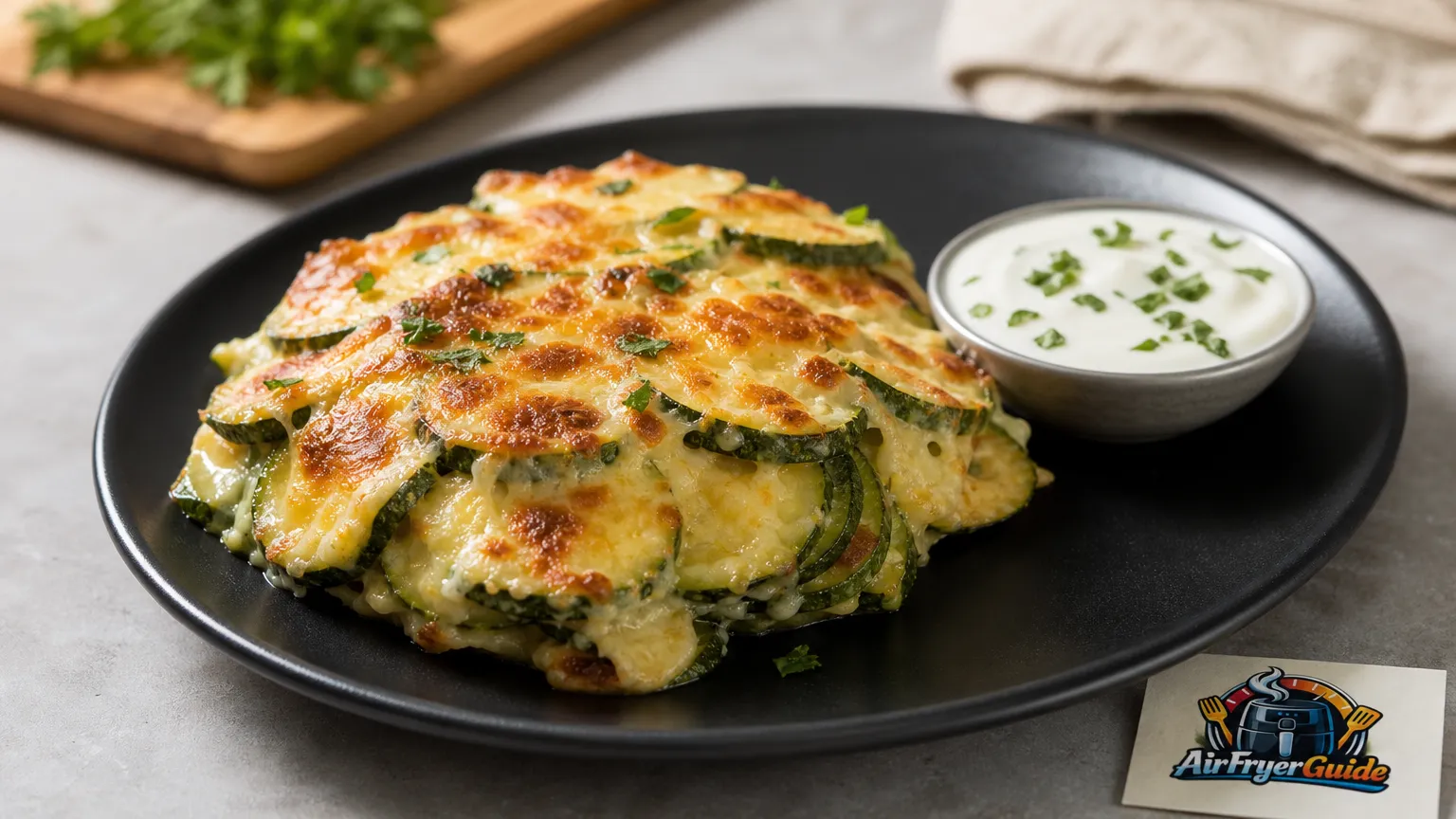 Zucchini Auflauf im Airfryer