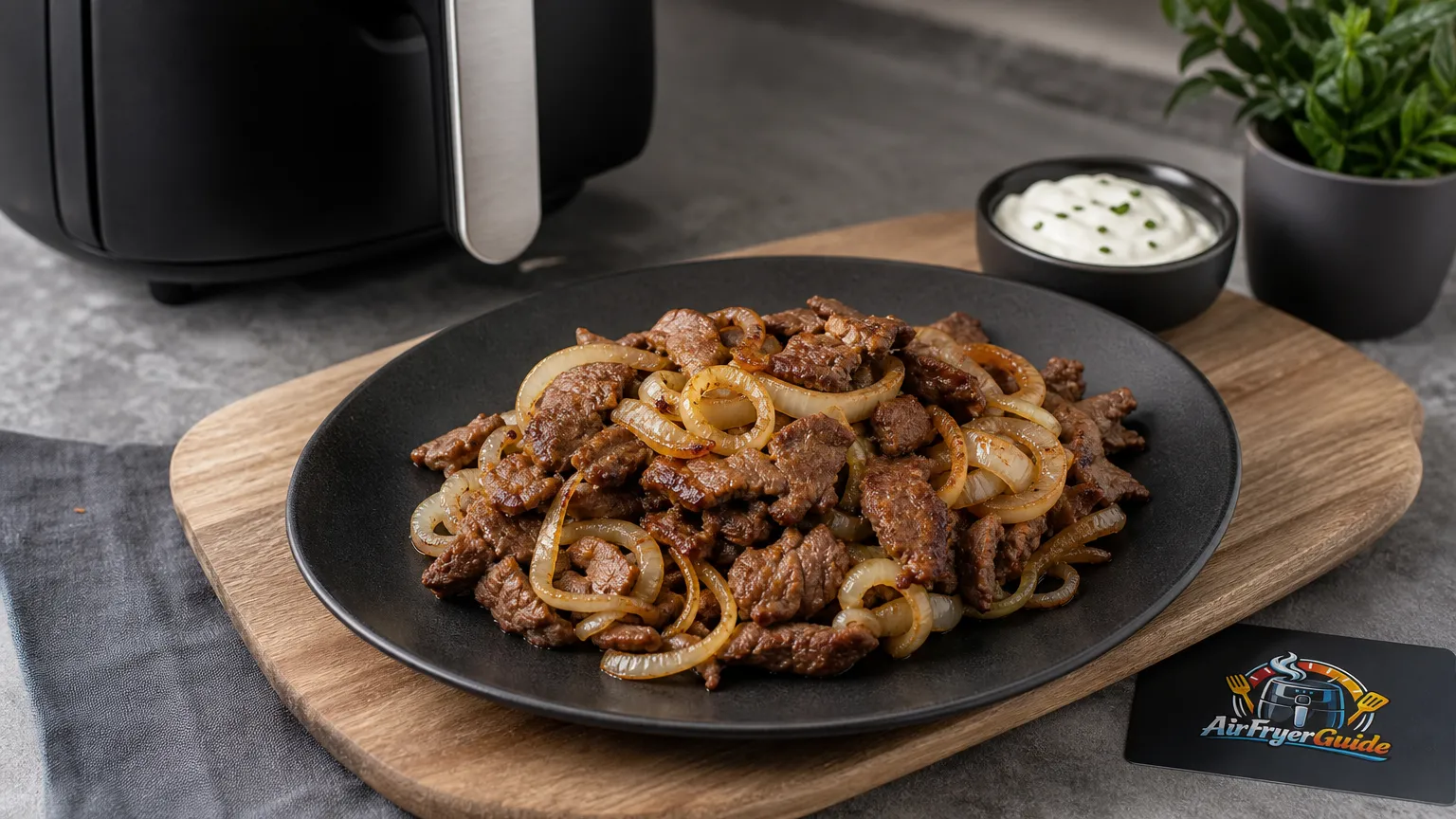 Zwiebelfleisch im Airfryer