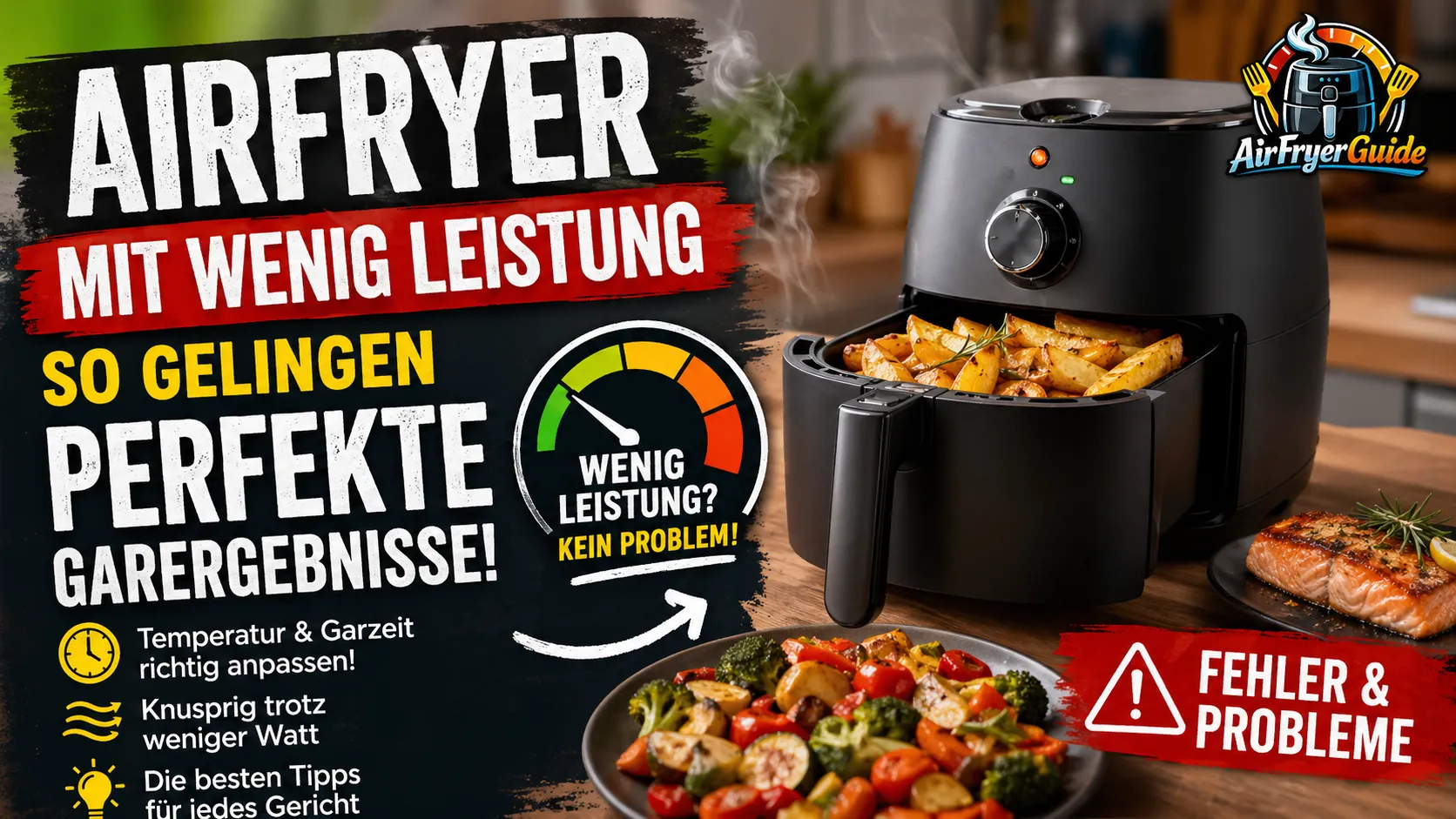 Airfryer mit wenig Watt: So passt du Garzeit, Temperatur & Portion richtig an