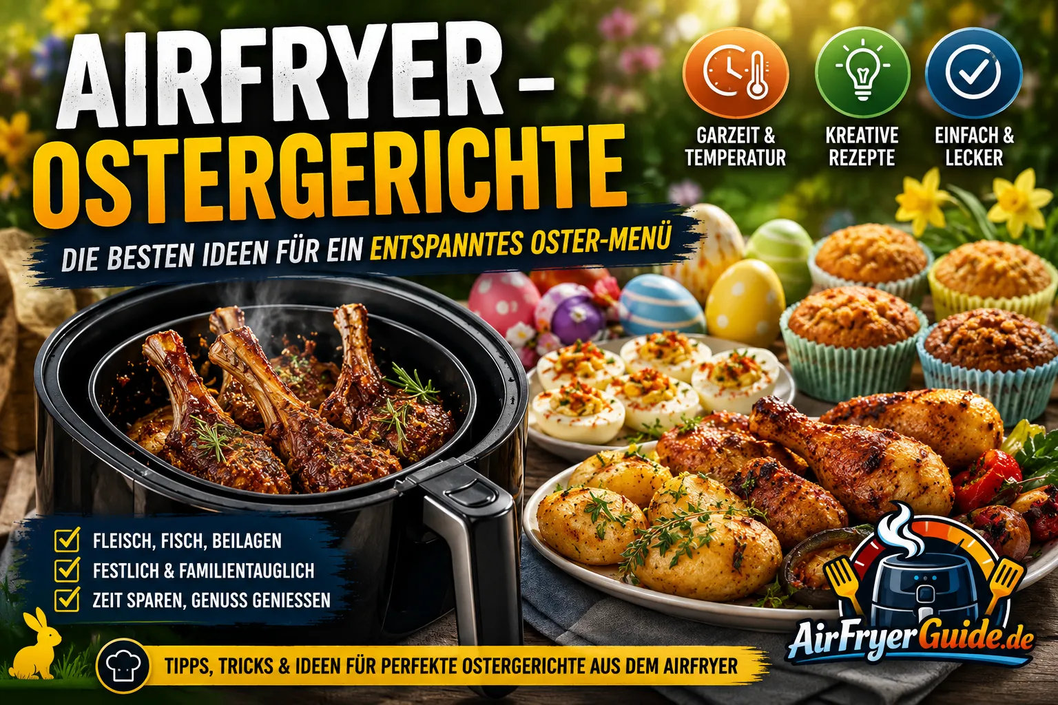 Welche Airfryergerichte eignen sich besonders gut für die Osterfeiertage?
