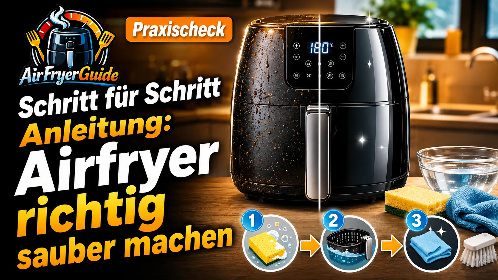 Airfryer reinigen: Garkorb, Innenraum und Heizelement schonend sauber machen