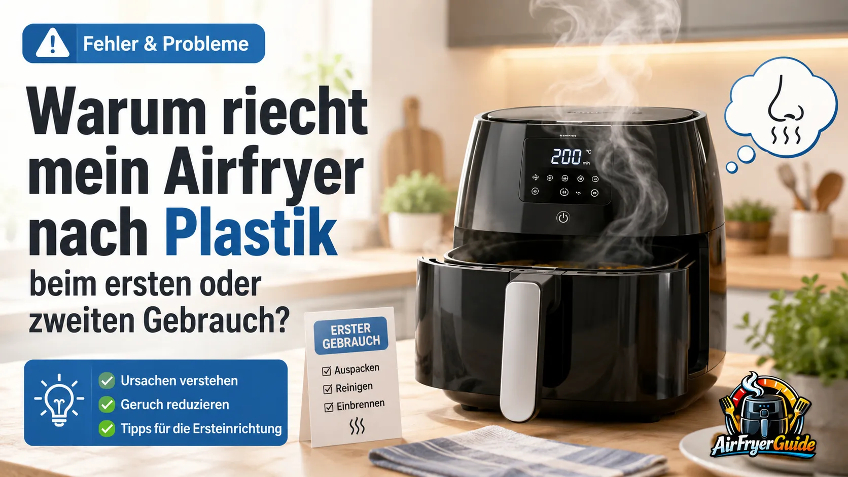 Airfryer riecht nach Plastik: Ursachen, Lösung & Warnsignale