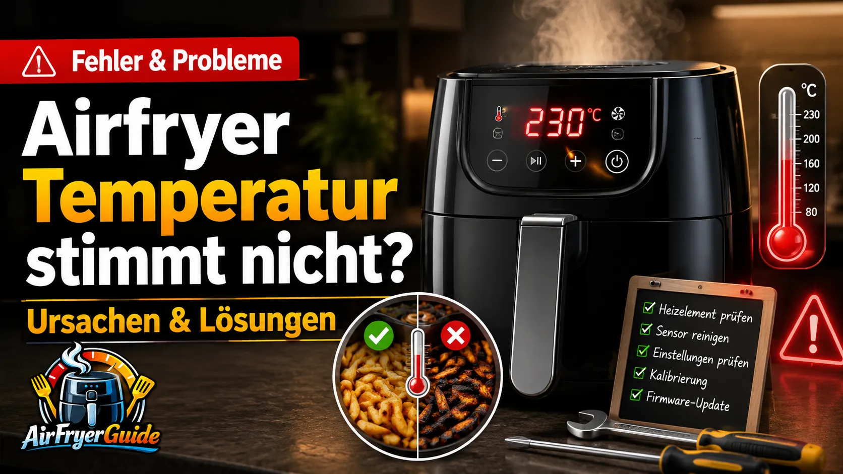 Airfryer Temperatur stimmt nicht? Ursachen & Lösungen