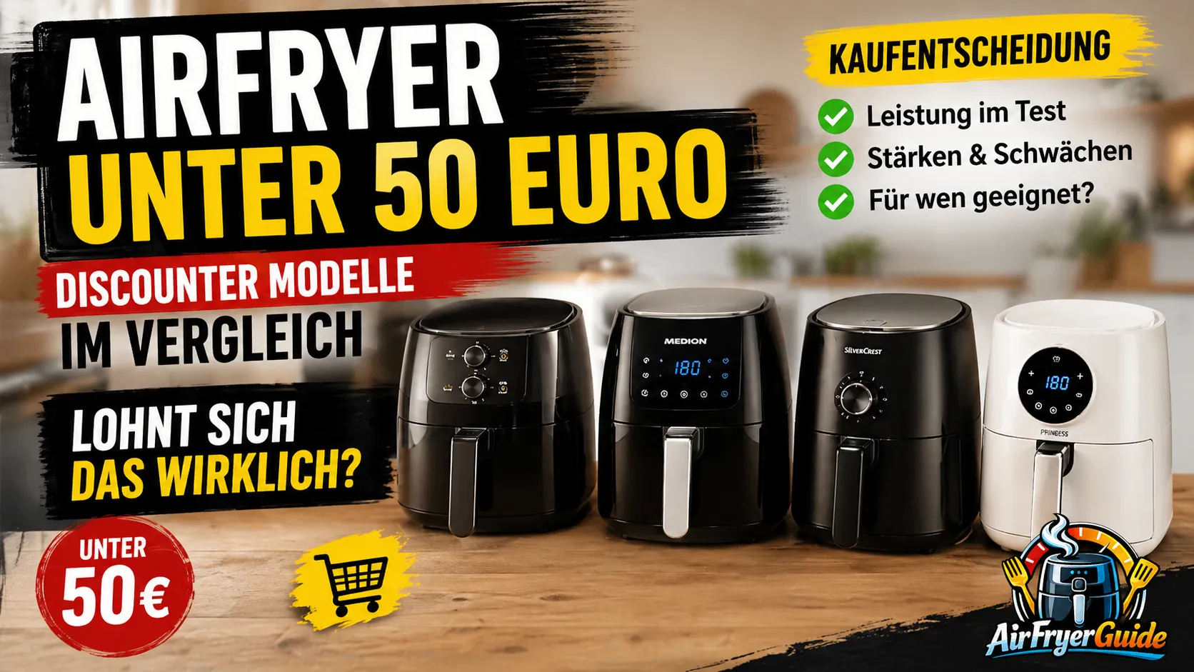 Airfryer unter 50 €: Discounter, Angebote & Sicherheitscheck