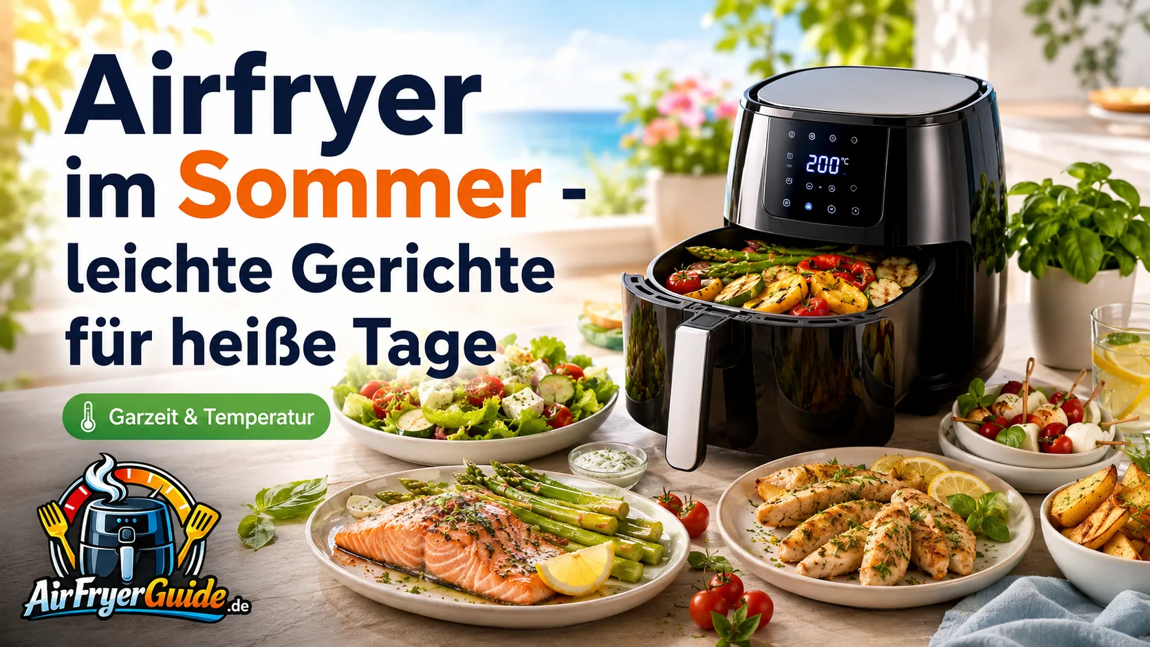 Leichte Airfryer Gerichte im Sommer - Gemüse, Fisch, Hähnchen & schnelle Snacks