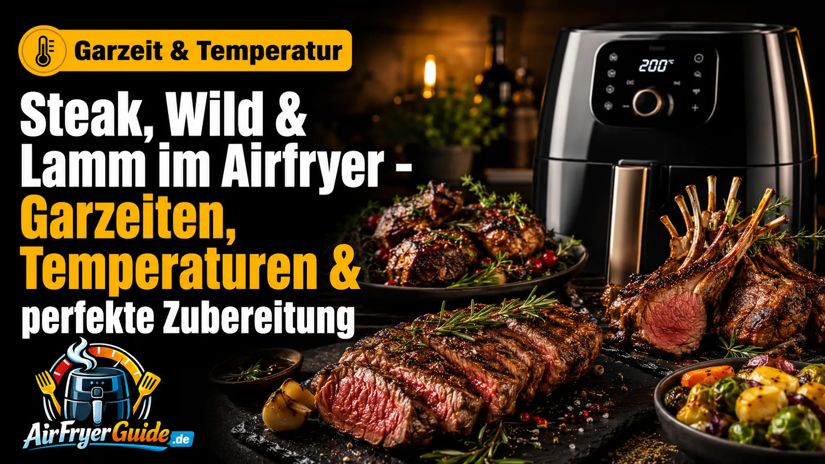 Steak, Wild & Lamm im Airfryer: Garzeiten, Kerntemperatur & Tipps