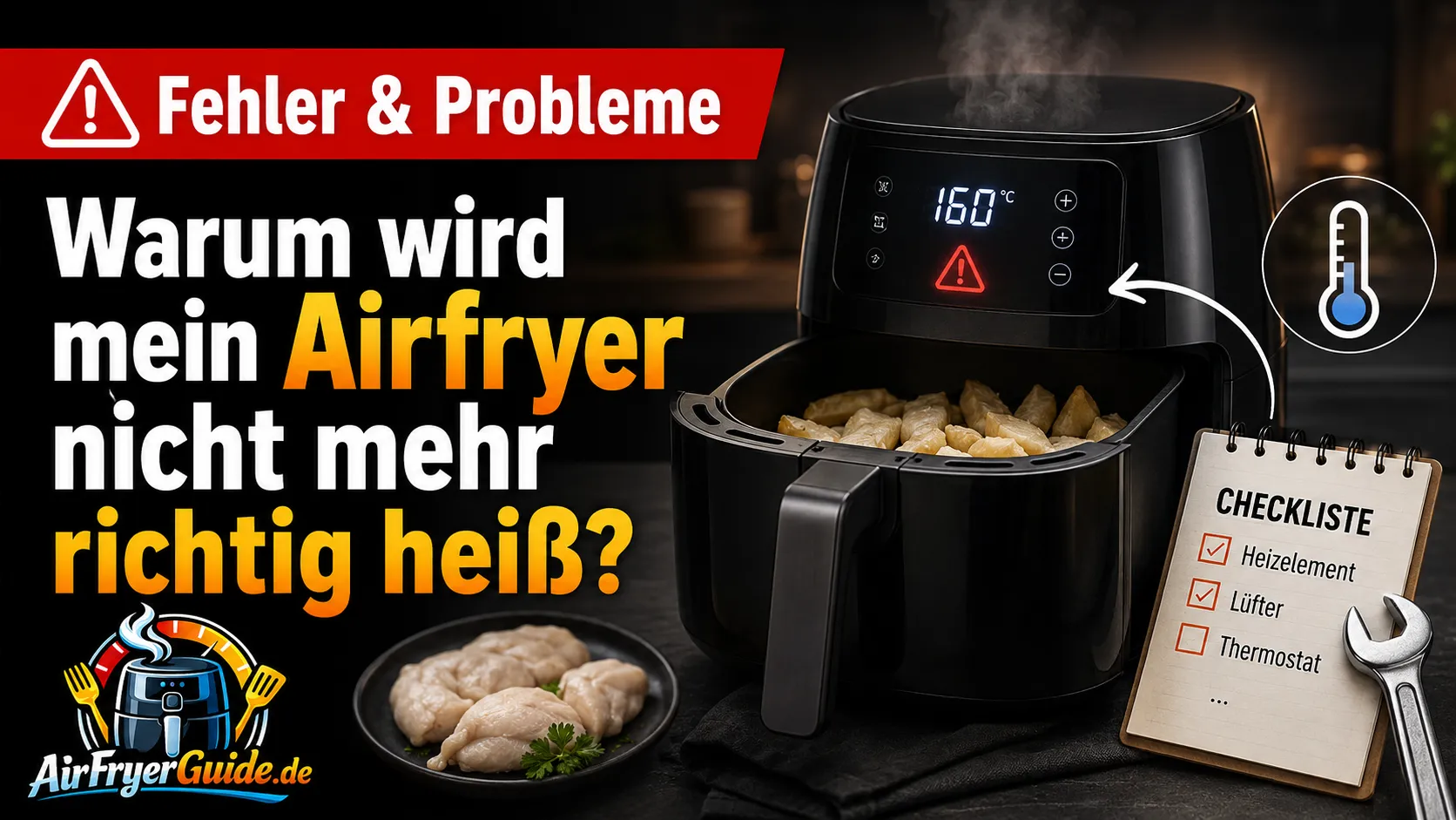 Warum wird mein Airfryer nicht mehr richtig heiß?