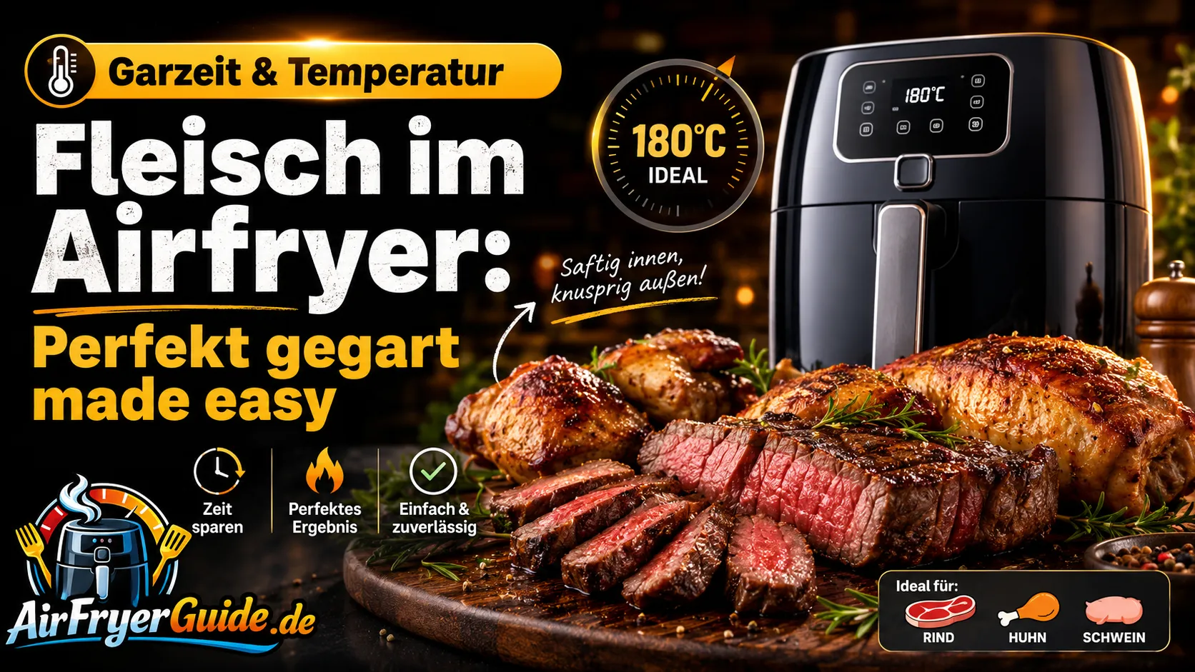 Warum verbrennt Fleisch außen im Airfryer obwohl es innen noch roh ist?