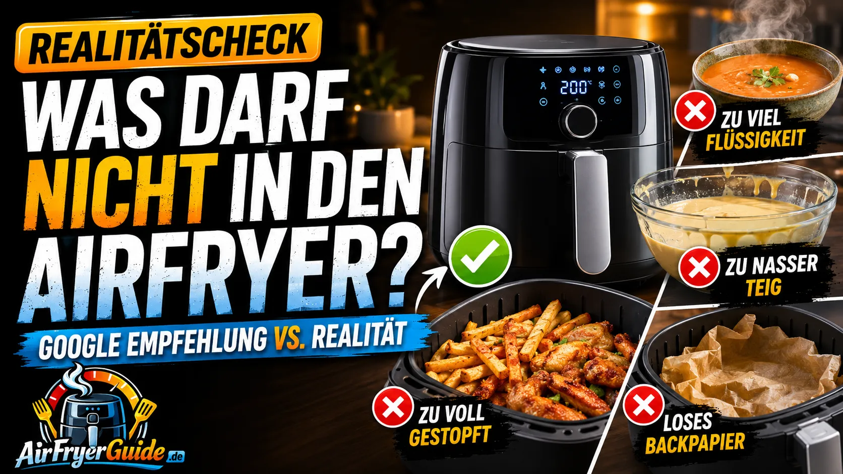 Was darf nicht in den Airfryer? Google Empfehlung vs. Realität
