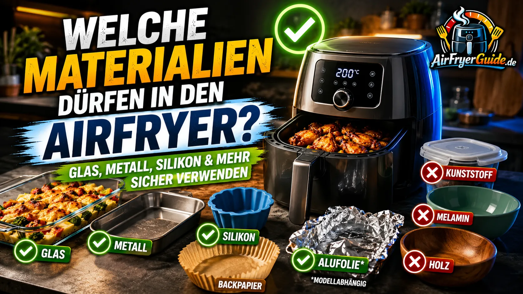 Welche Materialien dürfen in den Airfryer? Glas, Metall, Silikon & mehr sicher verwenden