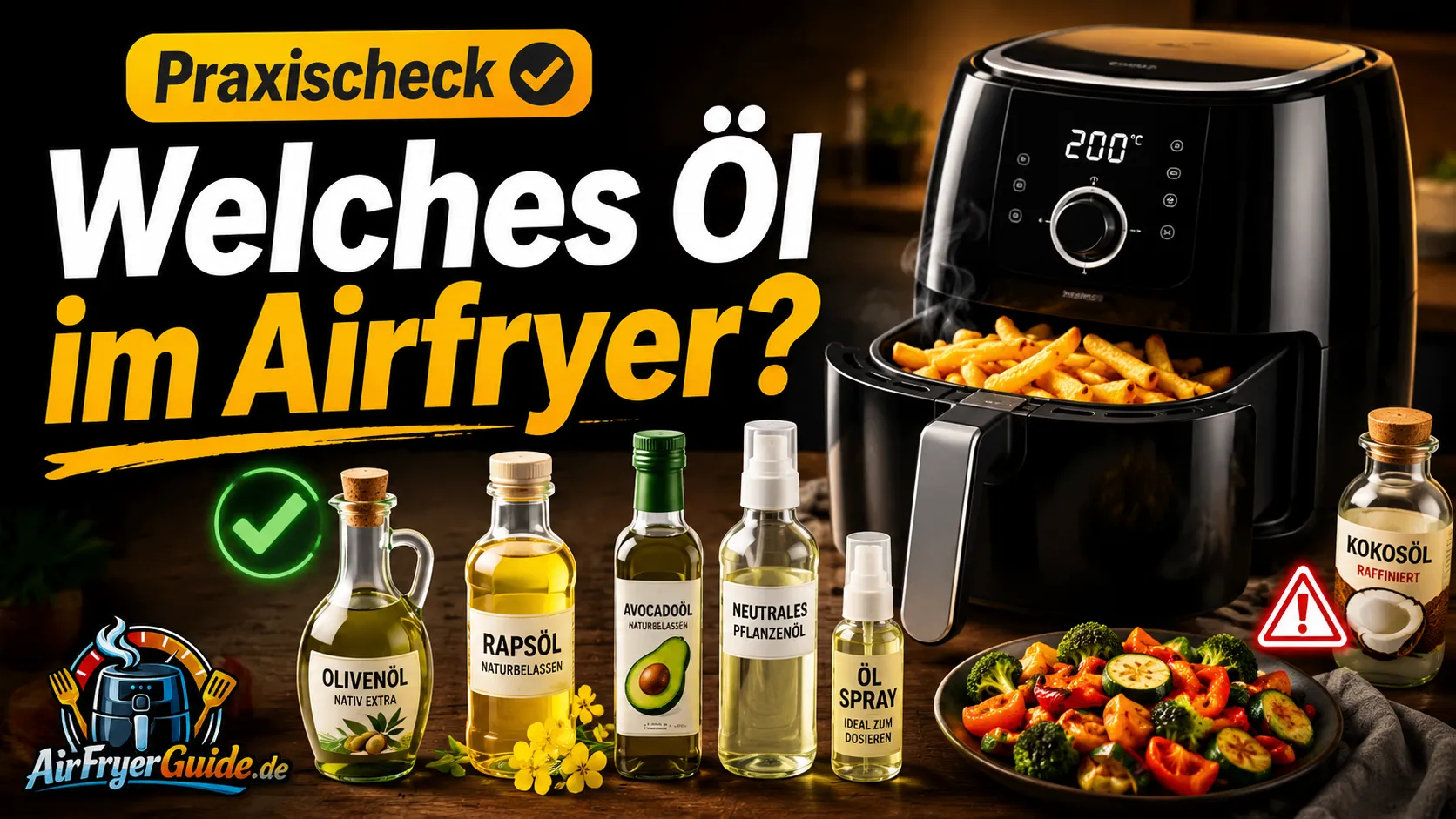 Welches Öl im Airfryer? Die richtige Menge, das beste Öl & häufige Fehler