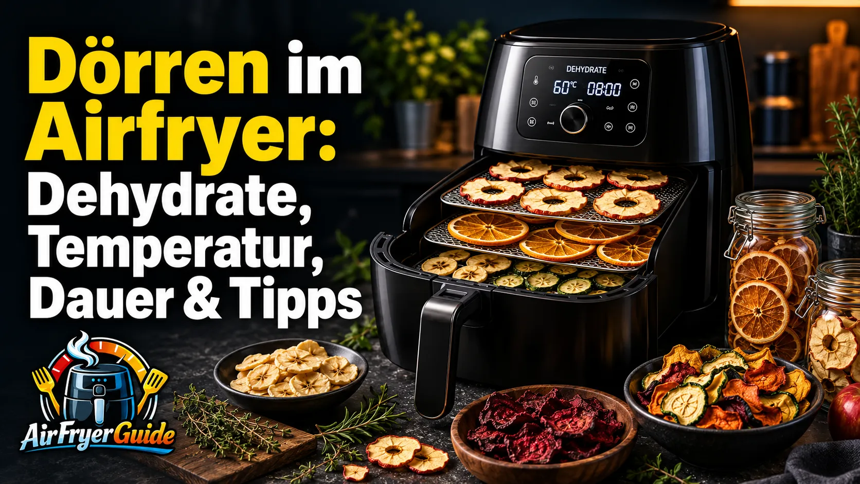 Dörren im Airfryer: Dehydrate, Temperatur, Dauer & Tipps